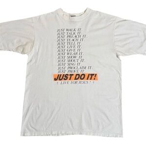 Vintage Just Do It For Jesus T Shirt (Size BIG)